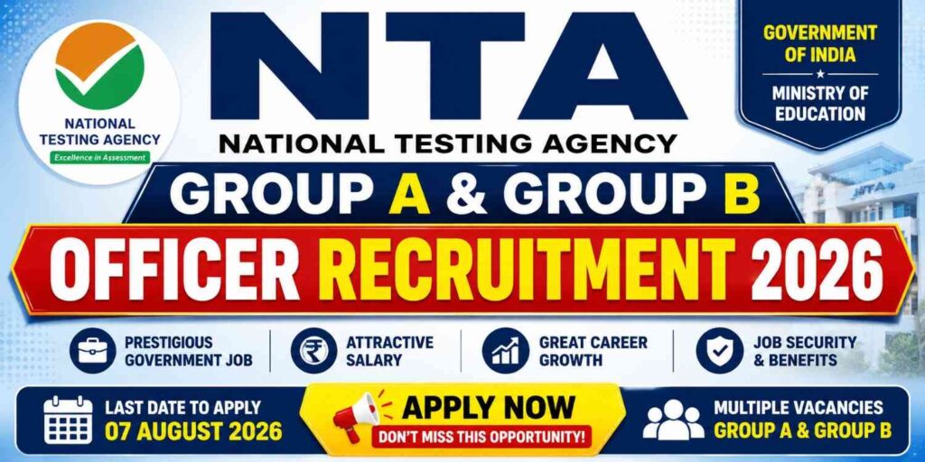 NTA Group A & Group B Recruitment 2026 Notification Out