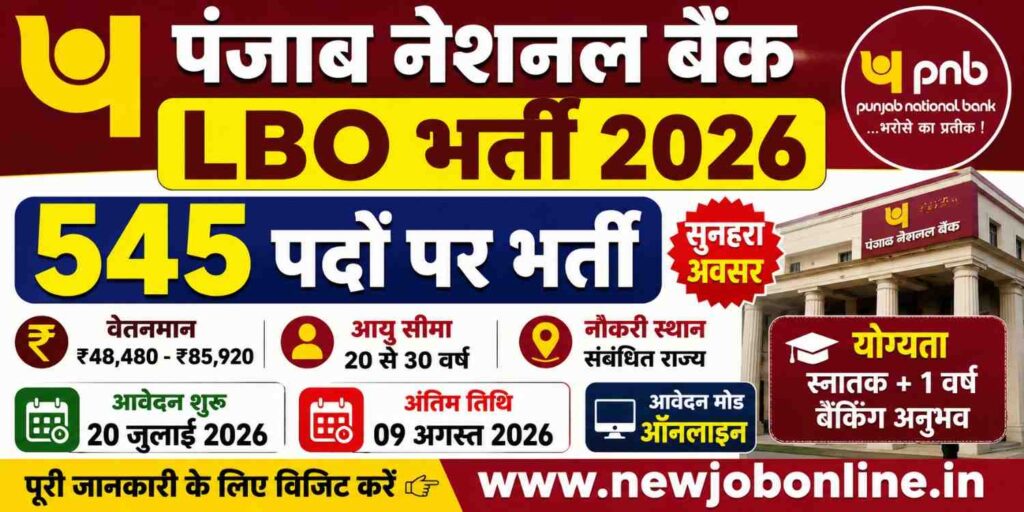 Punjab National Bank (PNB)LBO Recruitment 2026