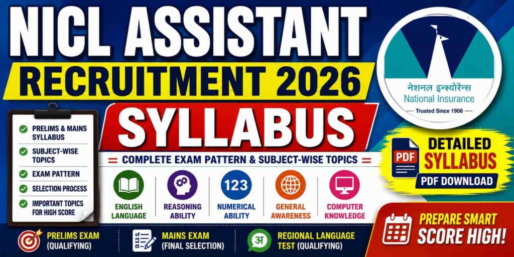 nicl assistant Syllabus 2026