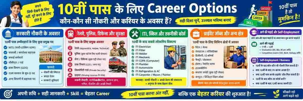 10वीं पास के लिए Career Guide