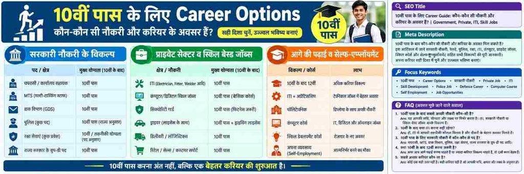 10वीं पास के लिए Career Guide