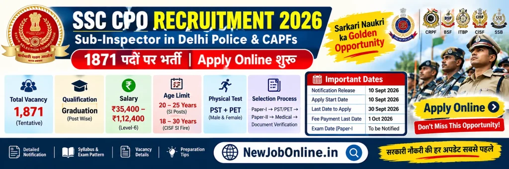 SSC CPO Recruitment 2026