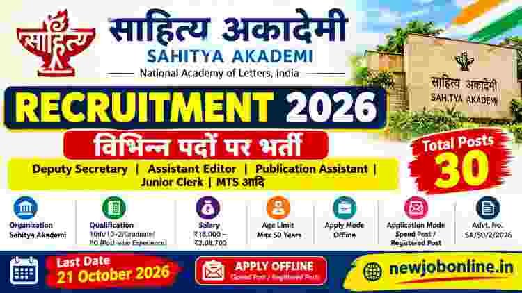 Sahitya Akademi Recruitment 2026