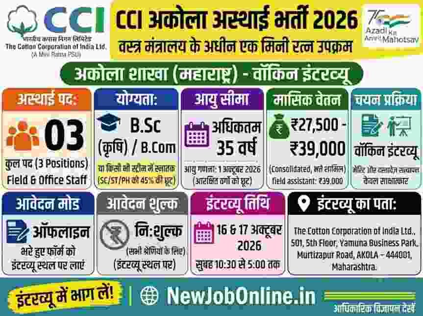 CCI recruitment 2026