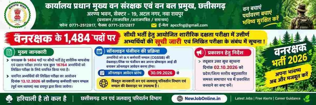 CG Forest Guard Written Exam 2026