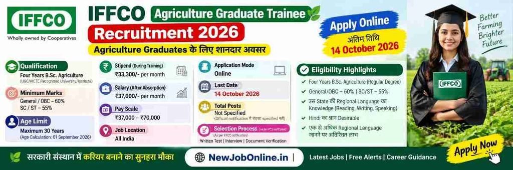 IFFCO Agriculture Graduate Recruitment 2026